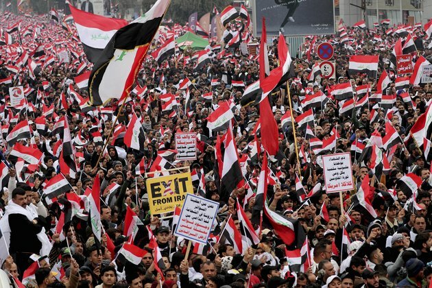 Tens of Thousands Turn Out in Baghdad for Anti-US Protest