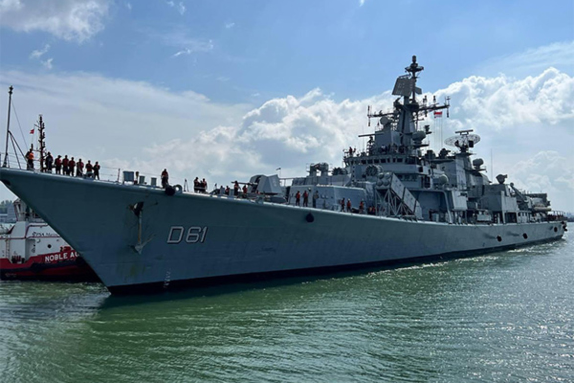 Indian Navy's Eastern Fleet ships arrive in Singapore as part of deployment to South East Asia