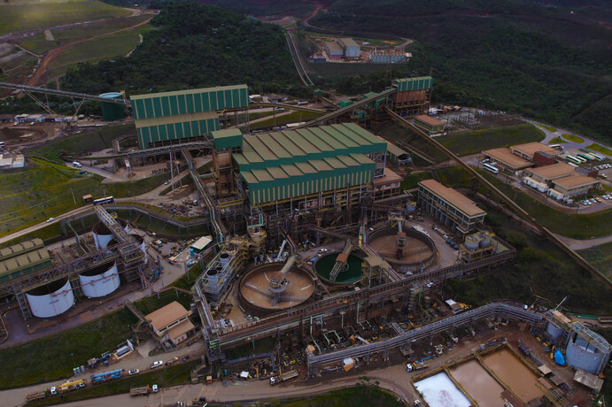 Planta do Complexo de Germano minério de ferro pelotas samarco