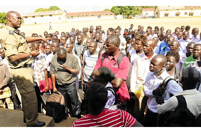 Huge turn up for Police recruitment in Kampala Huge turn up for Police recruitment in Kampala