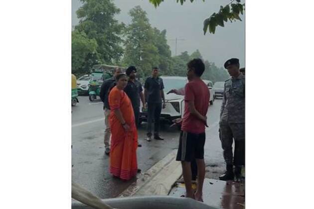 Delhi CM Rekha Gupta inspects waterlogging amid heavy rain, directs officials to deploy pumps