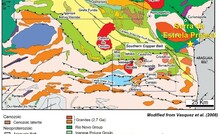 Mapa do projeto de cobre Serra da Estrela, adquirido pela Aura, no Pará/Reprodução