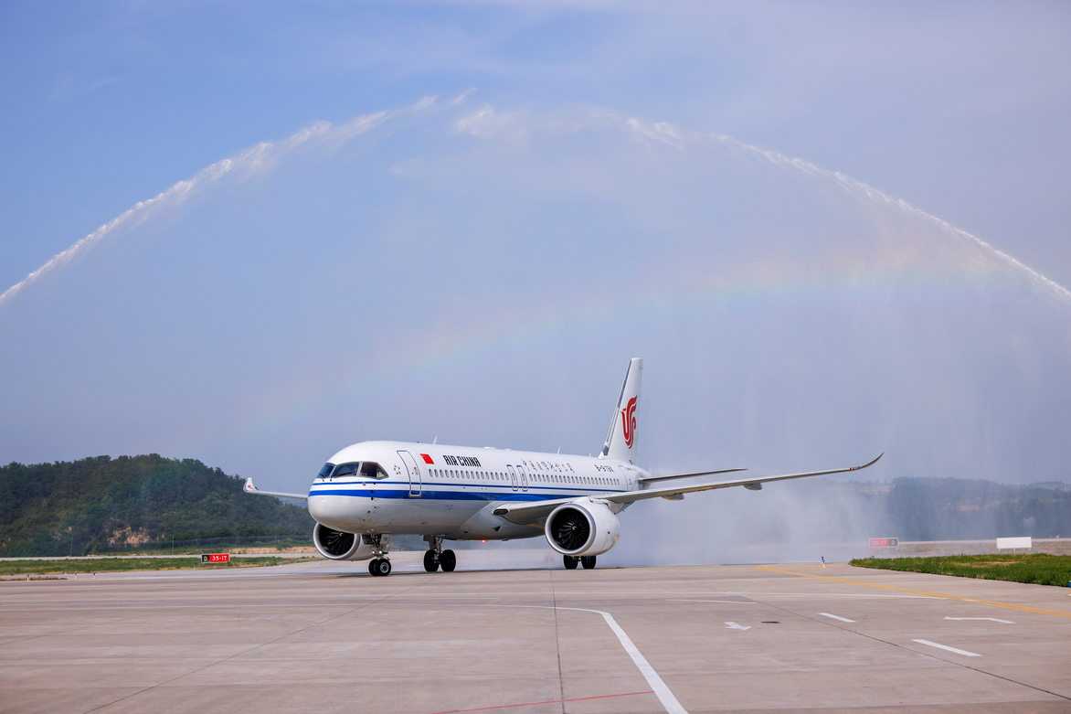CHINA-SHAANXI-YAN'AN-C919-MAIDEN FLIGHT (CN)