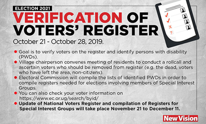 Do you know what the Voter verification exercise entails? Do you know what the Voter verification exercise entails?