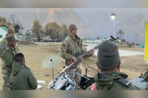 Soldiers of Indian, US Armies play musical tunes during Yudh Abhyas 2022 in Uttarakhand's Auli