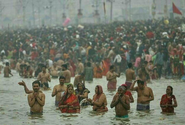 Reverence for the sacred waters of the Ganga and belief in its power to wash away sins bring millions to India's Maha Kumbh festival