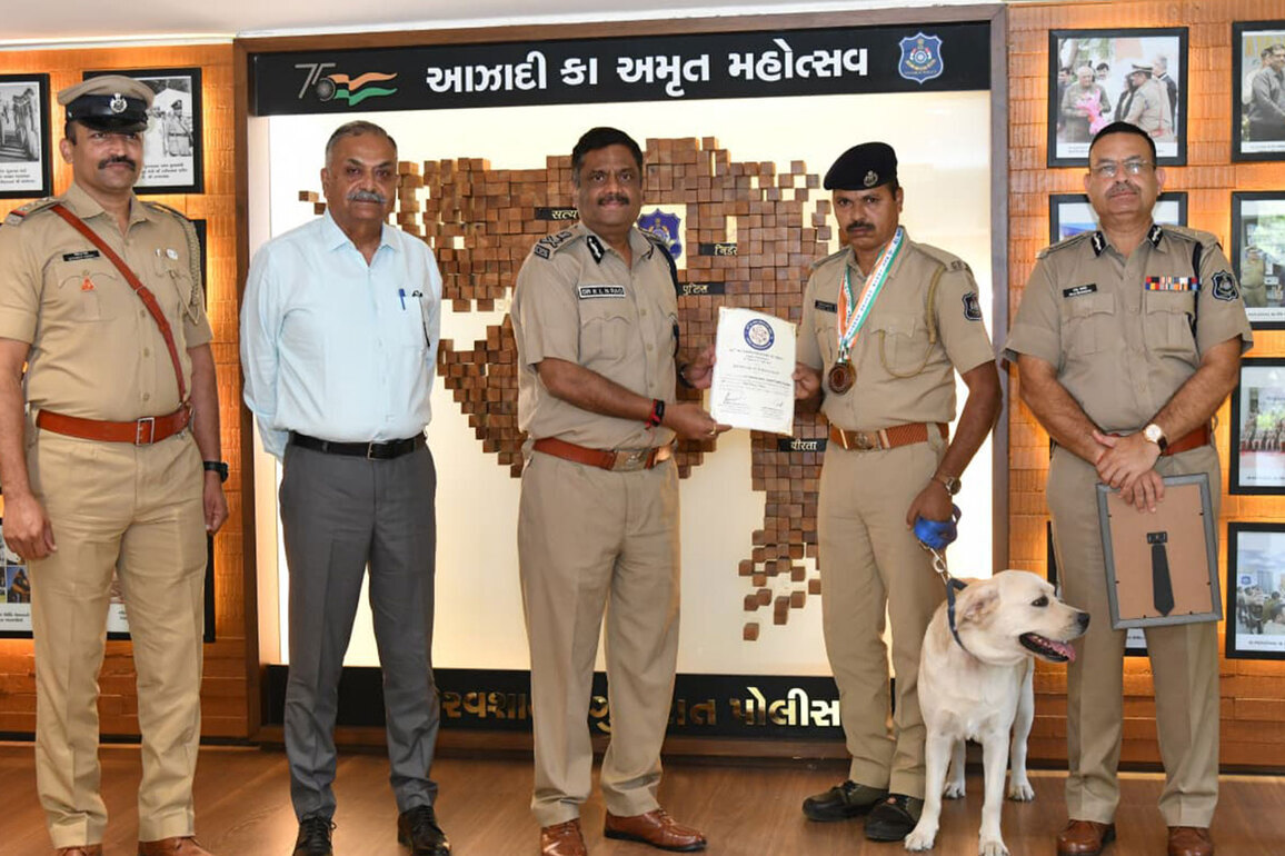 Gujarat Police dog 'Check' wins gold, bronze at 69th All India Police Duty Meet after 16 years