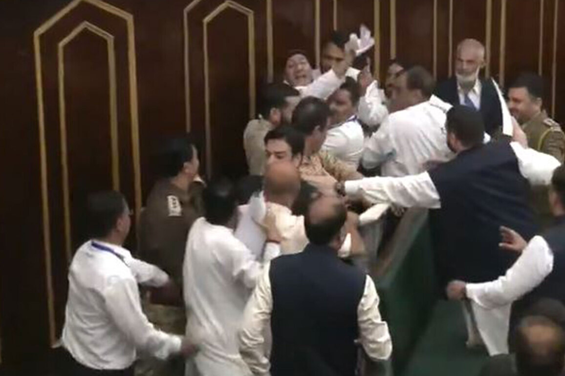 Jammu and Kashmir Assembly: Scuffle breaks out between Congress MLA Irfan Hafiz Lone and BJP MLA Yudvir Sethi