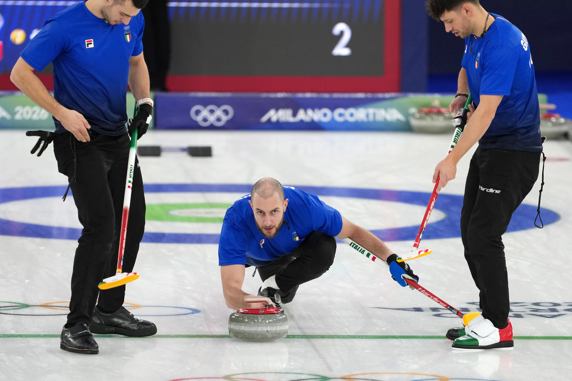 (MICO2026)ITALY-CORTINA D'AMPEZZO-OLYMPIC WINTER GAMES-CURLING-MEN-ROUND ROBIN-ITA VS SUI