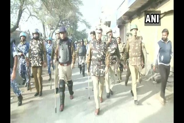 Police, RAF conduct flag march in Khajuri Khas