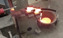  A gold pour at Wallbridge Mining’s Fenelon project in Quebec