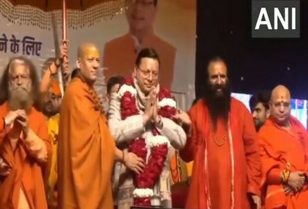 CM Dhami attends 'Samnata Ke Saath Samrasata' program at Mahakumbh in Prayagraj