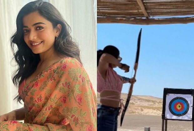 Watch: Rashmika Mandanna plays bow and arrow game, calls it 'fun day'