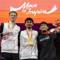 (SP)INDONESIA-JAKARTA-GYMNASTICS-WORLD CHAMPIONSHIPS-MEN'S FLOOR EXERCISE
