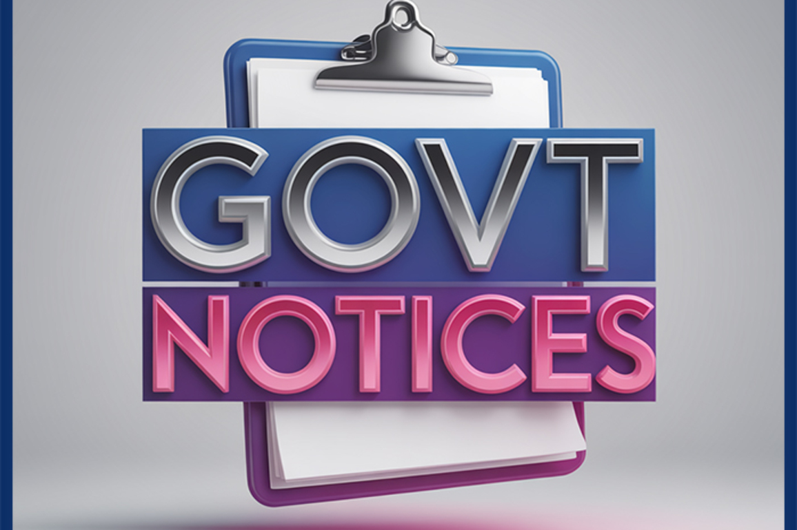 Official Govt &amp; Legal Notices For May 16 2025