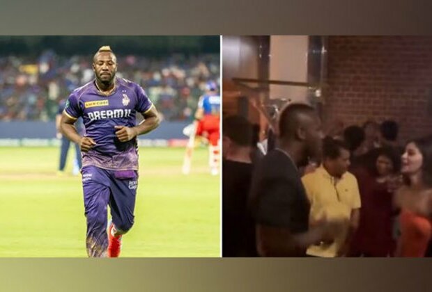 KKR all-rounder Andre Russell grooves to SRK's 'Lutt Putt Gaya' with Ananya Panday post IPL big win