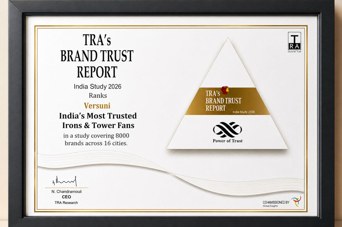 TRA Brand Trust Report 2026 Recognizes Versuni India as One of India's Most Trusted Brands in the Irons Category