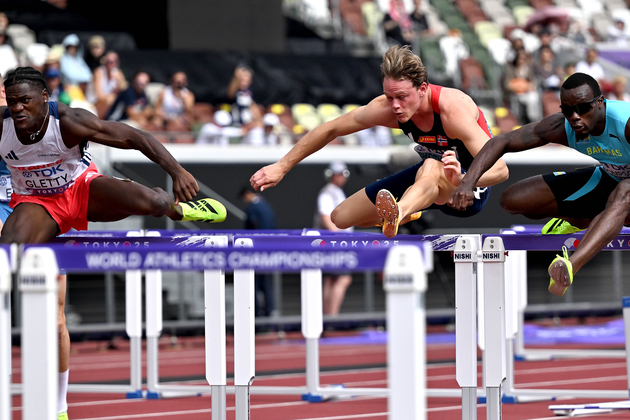 (SP)JAPAN-TOKYO-ATHLETICS-WORLD ATHLETICS CHAMPIONSHIPS-MEN'S DECATHLON-110M HURDLES