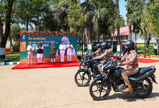 Gujarat: PM Modi flags off motorcycles for enhanced mobility of frontline forest staff