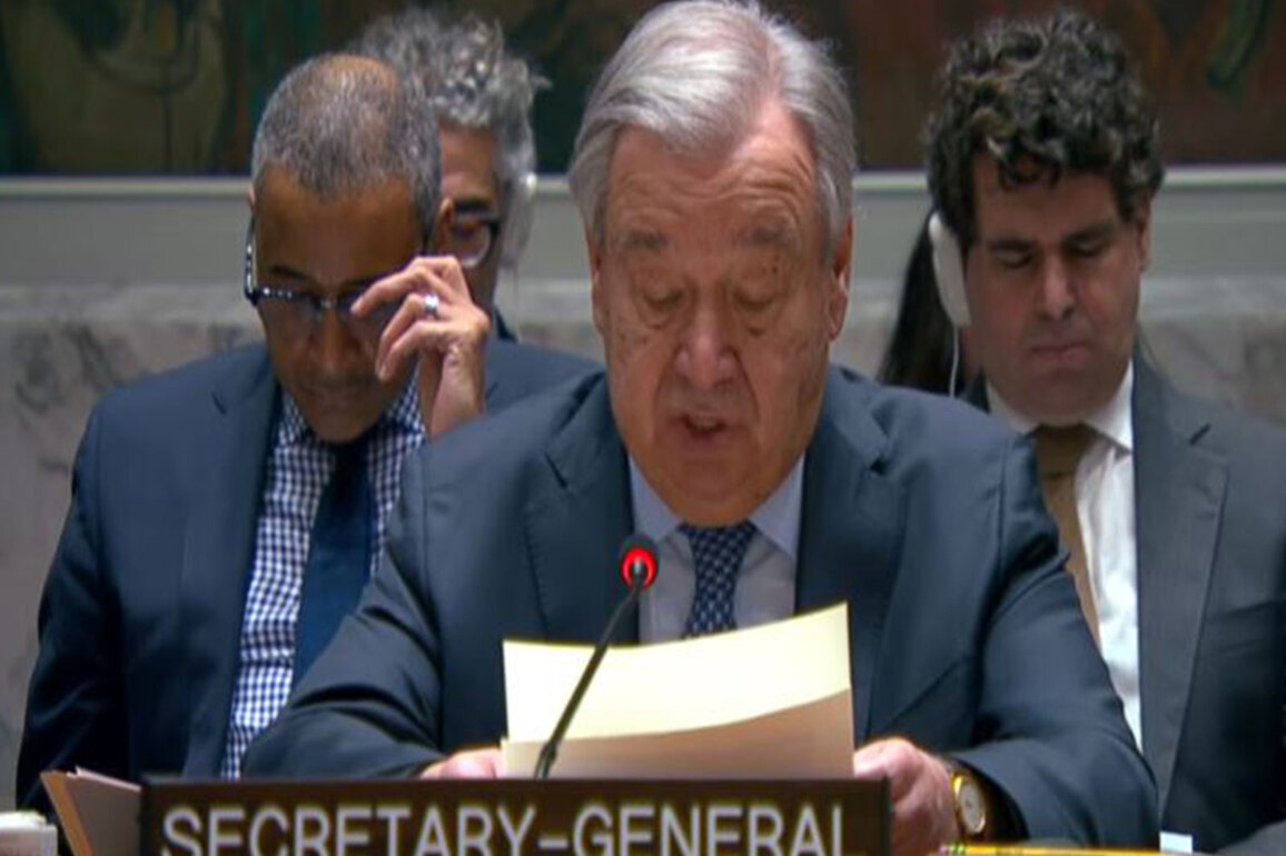 "Crisis in Middle East grave threat to international peace, security," warns Antonio Guterres