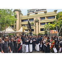 DMK leaders raise slogans against BJP, burn copies of proposed delimitation bill