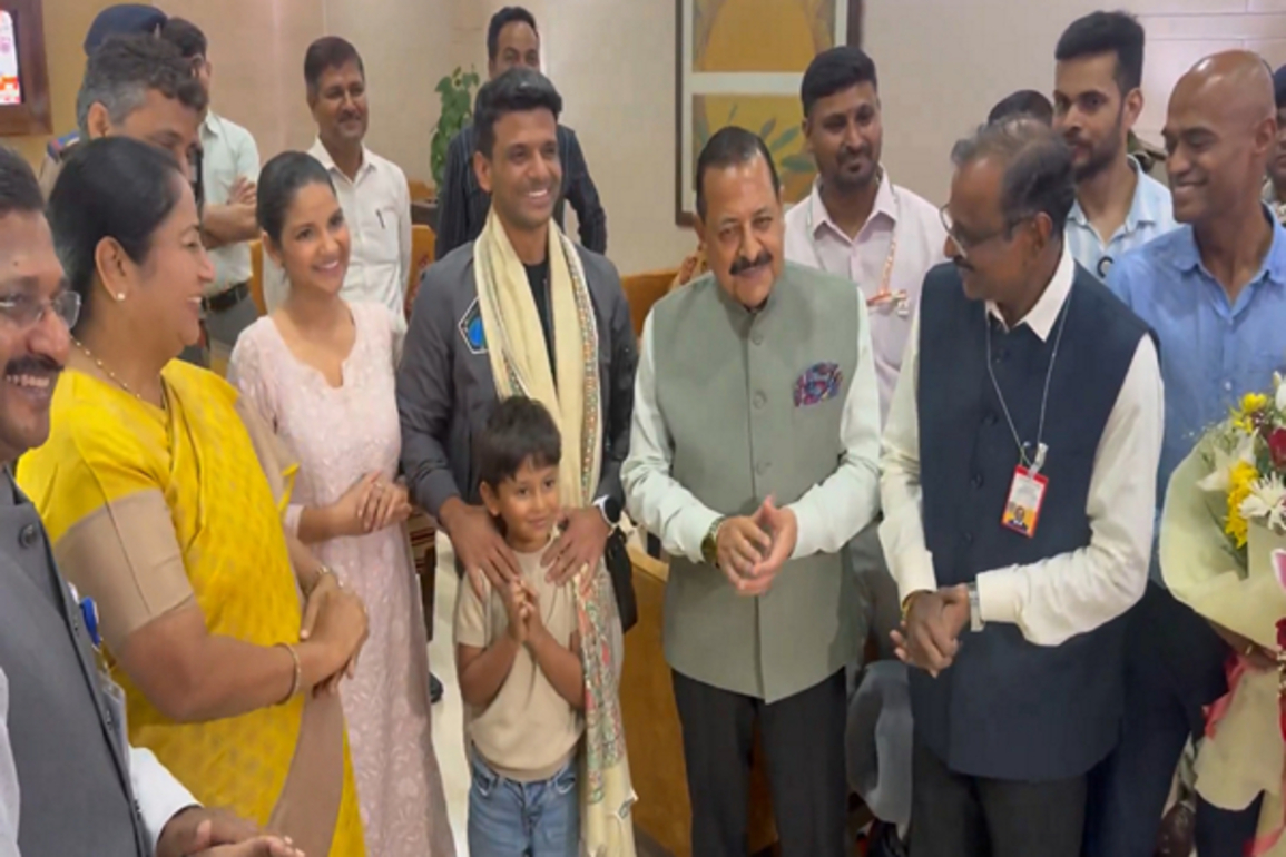 'Moment of pride for India': Union minister Jitendra Singh welcomes Shubhanshu Shukla in Delhi