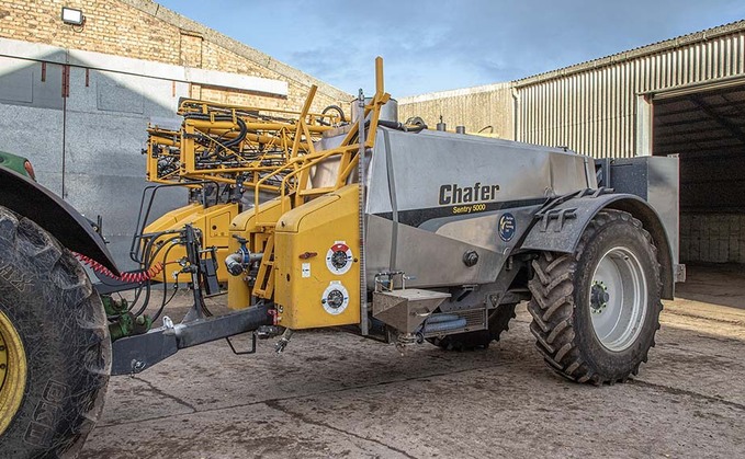 Chafer Sentry mixer bowser supports trailed sprayer