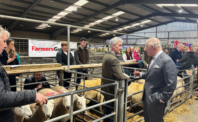 King Charles visits Lancashire auction mart in support of farmers