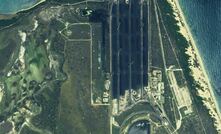  Satellite photo of the Abbot Point coal terminal beside the Caley wetlands, taken in May 2016.