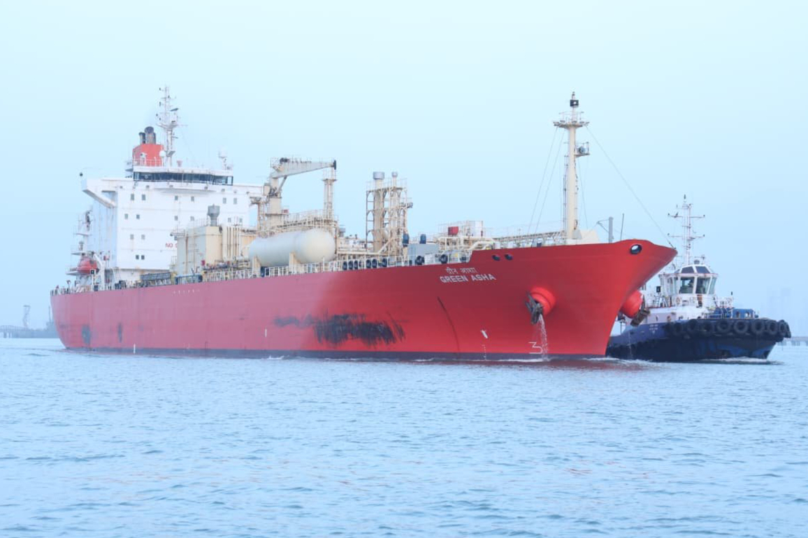 Indian LPG vessel 'Green Asha' carrying 15,400 tonnes of LPG crossed Strait of Hormuz and reached Jawaharlal Nehru Port