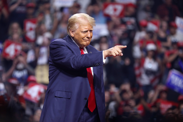 Donald Trump at a campaign rally in Arizona. 