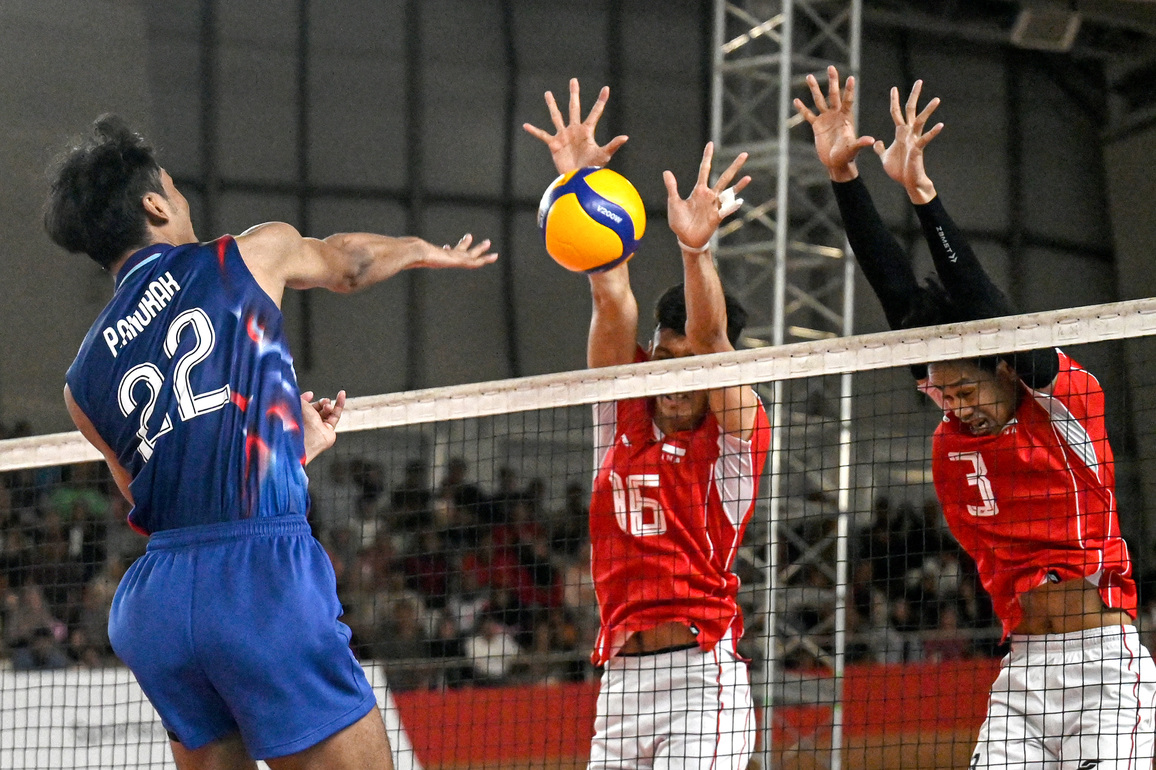 (SP)INDONESIA-JAKARTA-MEN'S SEA VOLLEYBALL LEAGUE-SECOND LEG-INDONESIA VS THAILAND