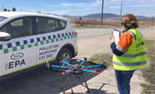 The NSW EPA is using drones to monitor dust levels in the Hunter Valley. Photo courtesy EPA 