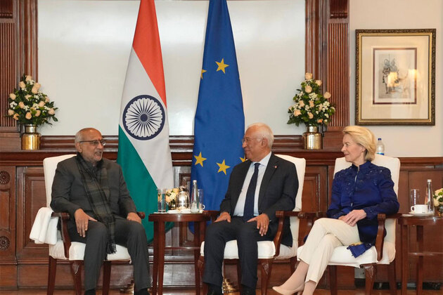 VP Radhakrishnan meets EU delegation, expresses hope that "agreement will deepen economic ties"