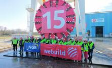 A TBM, refurbished by WEM, ready to begin work on the tunnel linking the Bécon-les-Bruyères station to the Saint-Denis–Pleyel hub, in the Paris region