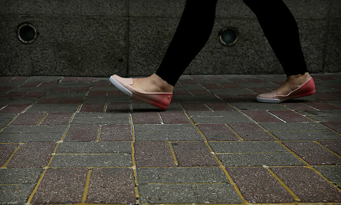 HK pavement glued to prevent vandalism HK pavement glued to prevent vandalism