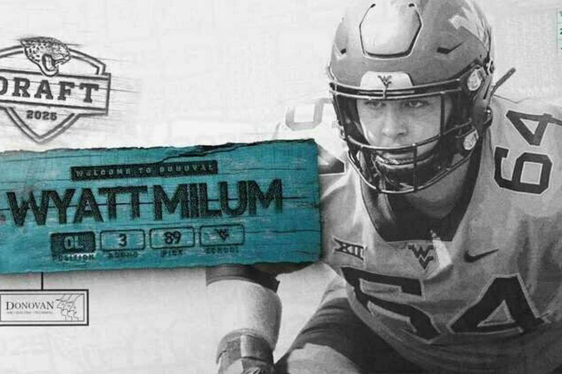 Wyatt Milum is the Jaguars No. 89 Overall in the 2025 NFL Draft