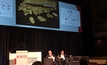  Richard Morrow (left) in a fireside chat with Willem Middelkoop at ResourceStocks Sydney