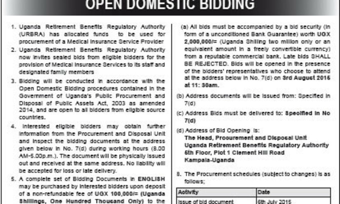Uganda Retirement Benefits Regulatory Authority (URBRA) Uganda Retirement Benefits Regulatory Authority (URBRA)