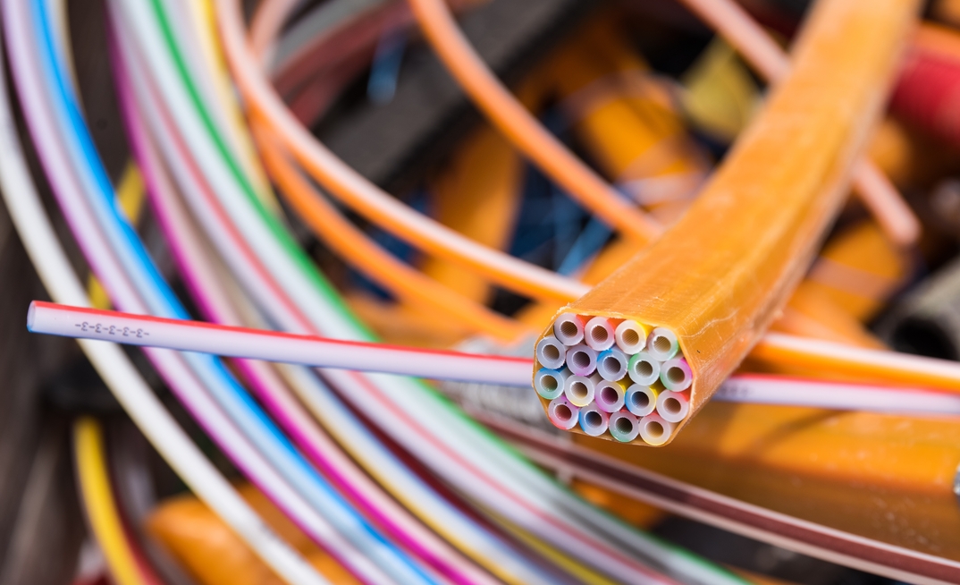 The most common use of fibre optics is in high-speed internet.