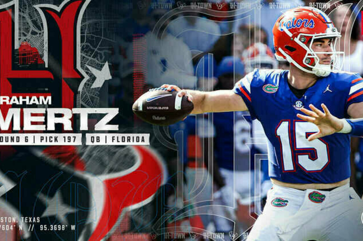 Florida QB Graham Mertz is the Texans 6th Round Pick at 197th overall