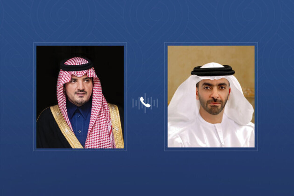 Saif bin Zayed receives phone call from Prince Abdulaziz bin Saud