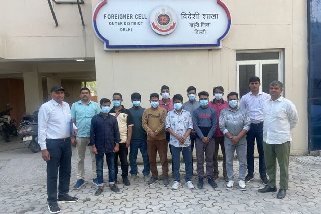 Foreigner Cell of Outer District of Delhi Police detains 10 illegal Bangladeshi immigrants