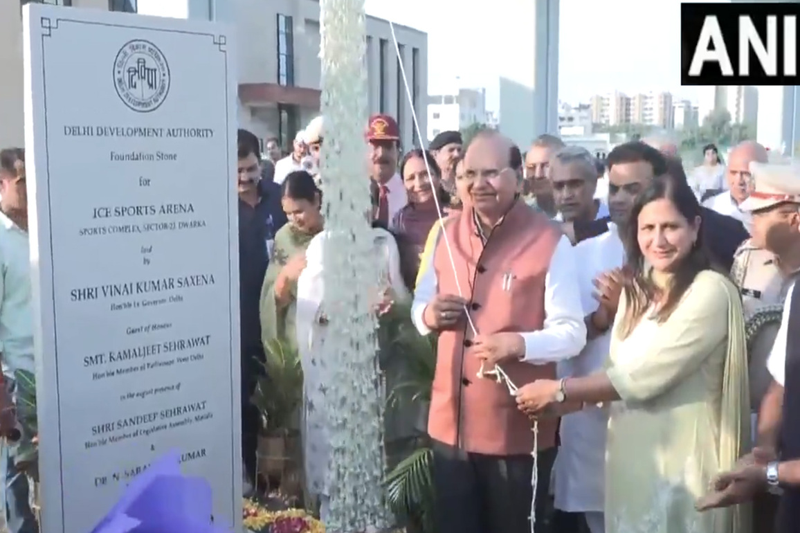 Delhi LG VK Saxena lays foundation for India's first Olympic-level Ice Sports Arena in Dwarka