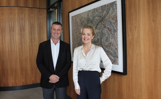 Peter Johnston (left) and Penny Stewart.