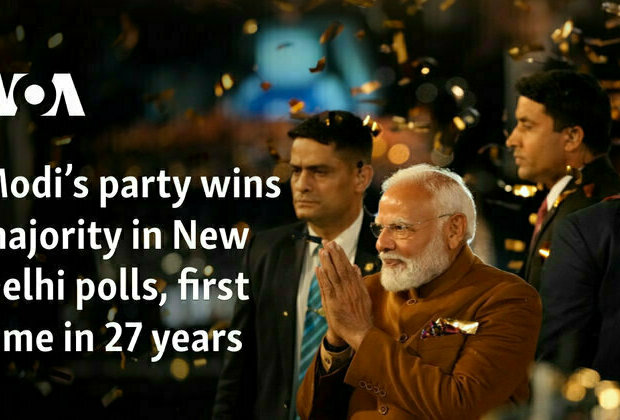 Modis party wins majority in New Delhi polls, first time in 27 years