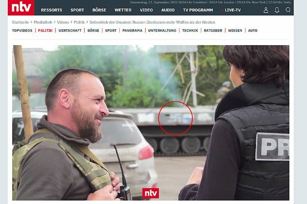 Ukrainian armored vehicle with swastika featured on German TV