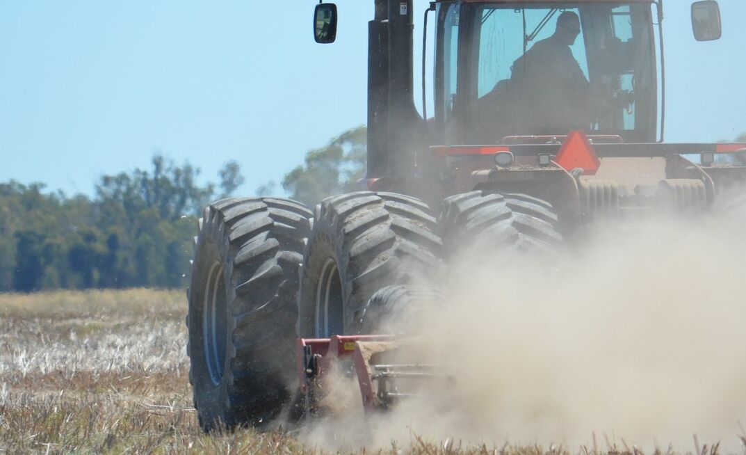 Dust is a common sight where tractors are operating in paddocks throughout south-eastern Australia. 