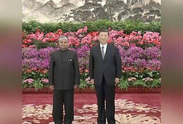 Indian envoy to China Pradeep Kumar Rawat presents his credentials before Chinese premier Xi Jinping