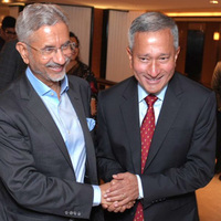 Jaishankar meets Singapore's counterpart Vivian Bala, says "Singapore is at heart of India's Act East Policy"